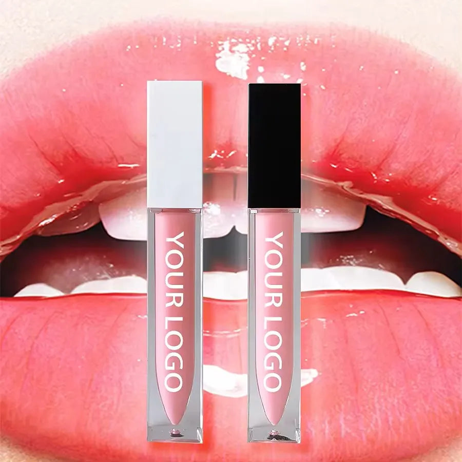 10pcs Custom Logo Waterproof Vegan Glitter Lip - plumping Lip Gloss