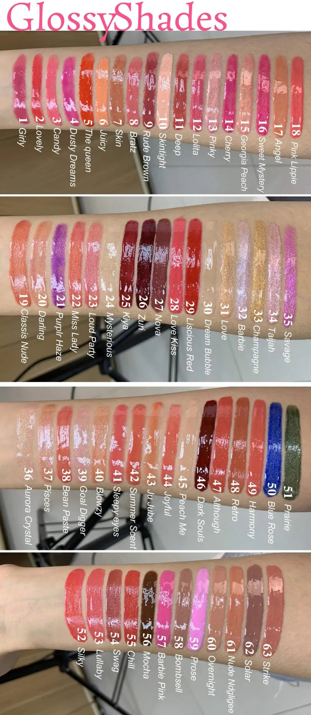 10pcs Custom Logo Waterproof Vegan Glitter Lip - plumping Lip Gloss
