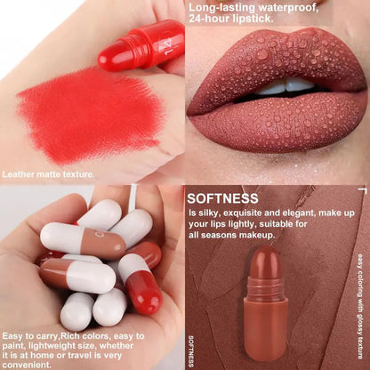18 pcs/set Long-Lasting Velvet Mini Matte Capsule Lipstick Set