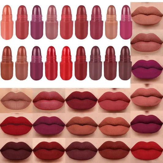 18 pcs/set Long-Lasting Velvet Mini Matte Capsule Lipstick Set