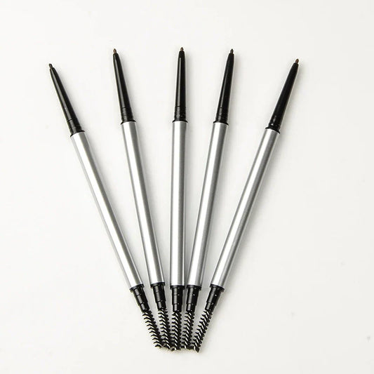 5pcs 1.5mm Thin Silver Double-ended Eyebrow Pencil