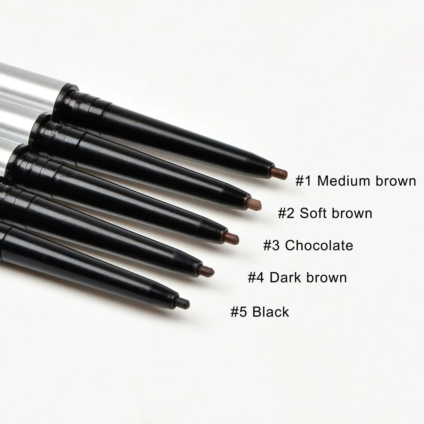5pcs 1.5mm Thin Silver Double-ended Eyebrow Pencil