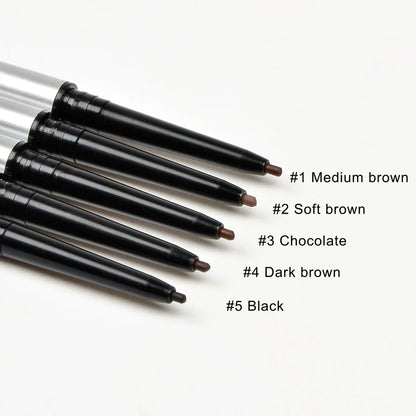 5pcs 1.5mm Thin Silver Double-ended Eyebrow Pencil